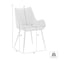 Armen Living Avery Teal Fabric Dining Room Chair with Gold Legs LCAVCHTEAL - alternate 5